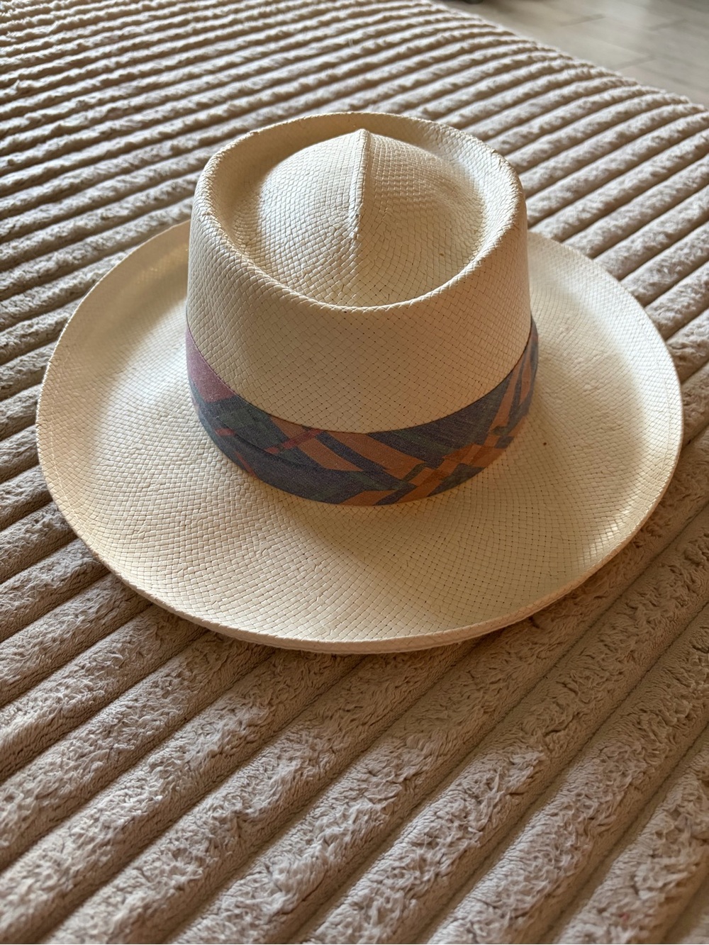 VTG Country Gentleman Cream Straw Fedora - Men’s Summer Hat